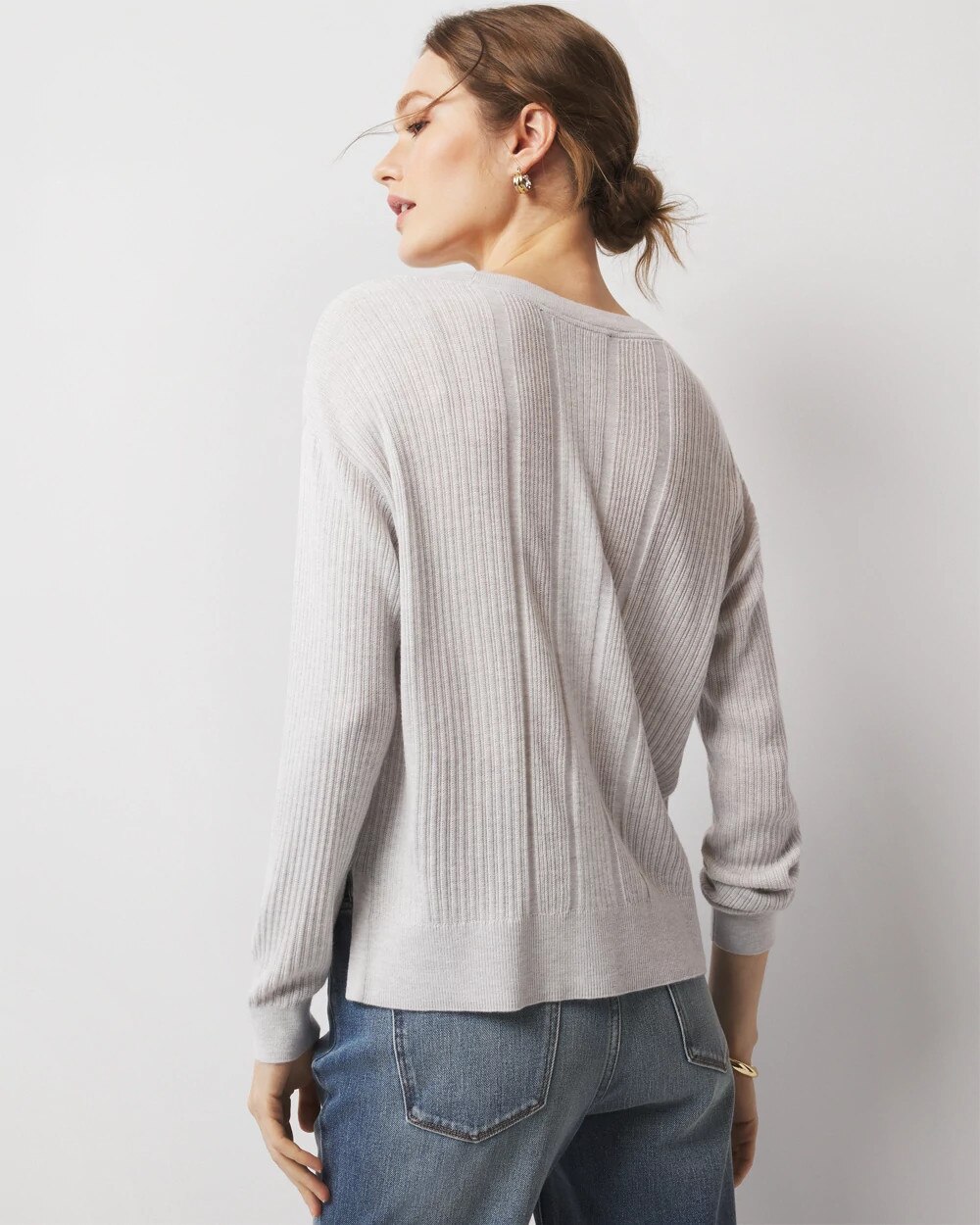 Relaxed Cashmere-Blend V-Neck Sweater