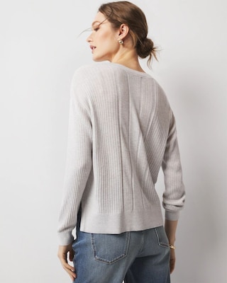 Relaxed Cashmere-Blend V-Neck Sweater click to view larger image.