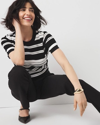 Lace Up Side Sweater Tee click to view larger image.