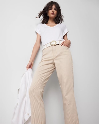 High-Rise Striped Straight Jean click to view larger image.