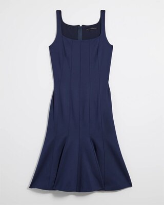 Sleeveless Seamed Mermaid Midi Dress