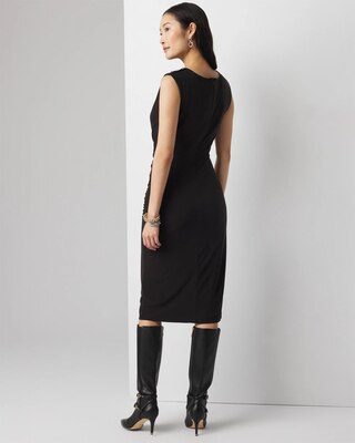 Petite Sleeveless Matte Jersey Cowl Neck Midi Dress click to view larger image.