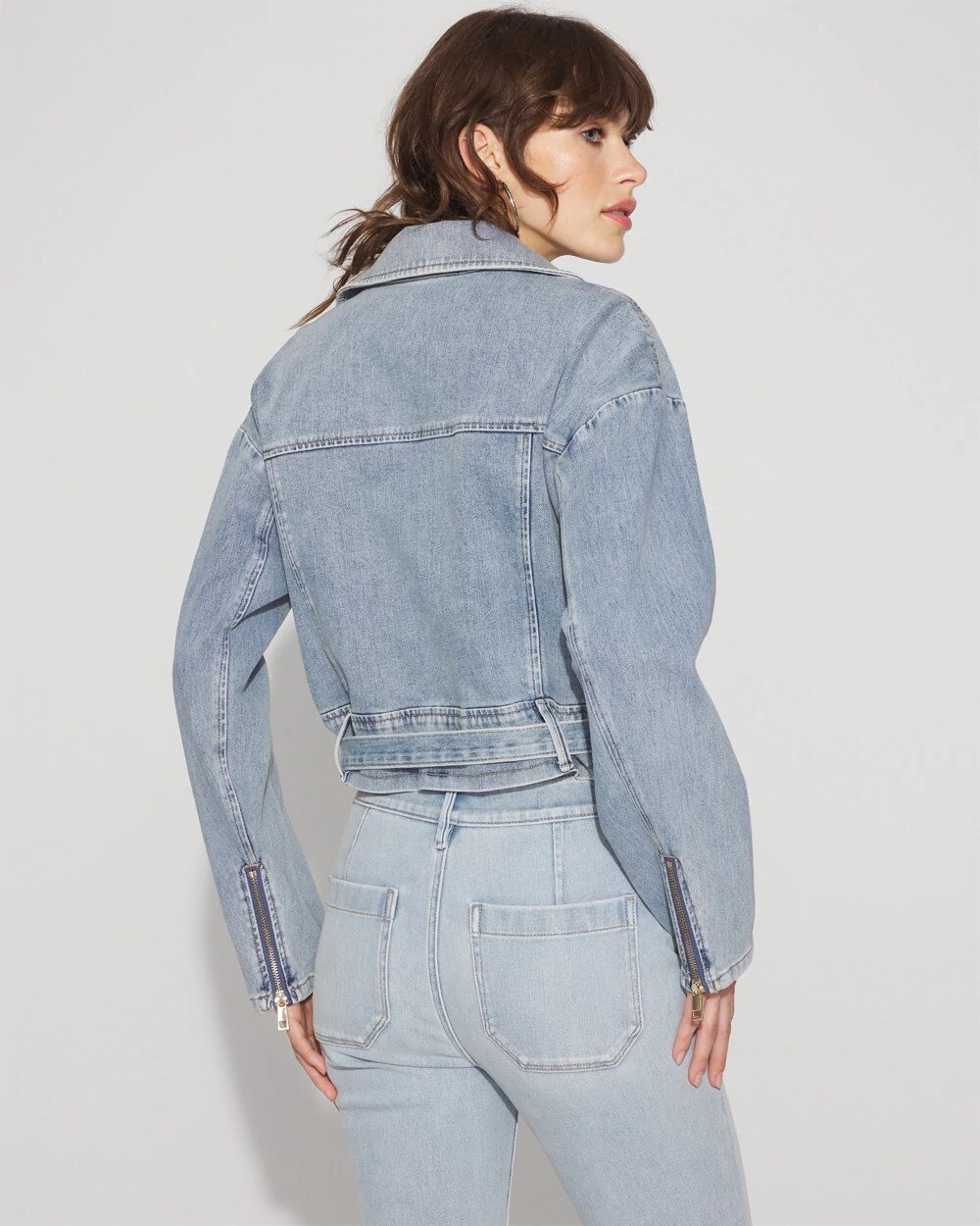 Denim Moto Jacket - image 4