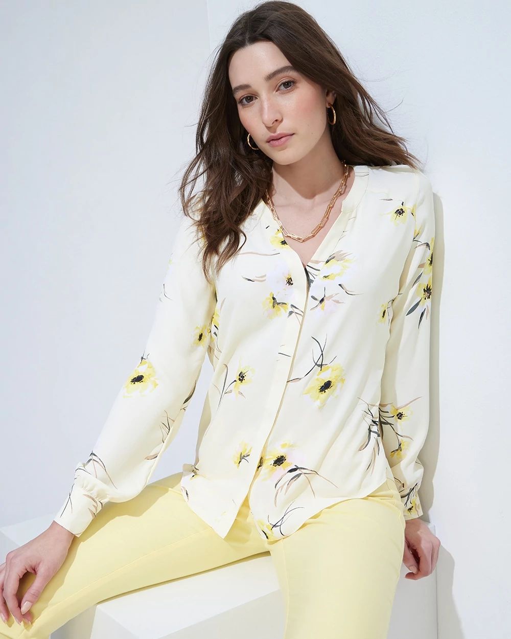 Outlet WHBM Soft Button-Down Shirt