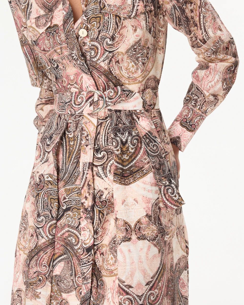 Petite Belted Button Front Shirt Dress click to view larger image.