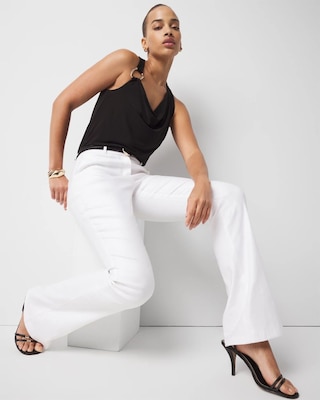 Hardware Detail Cowl Neck Jersey Tank click to view larger image.