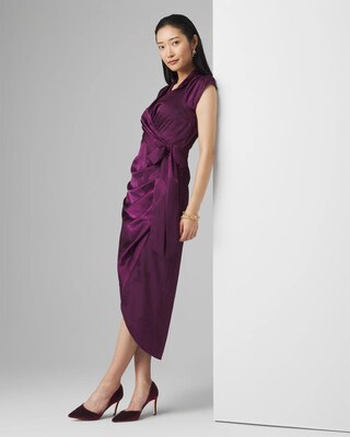 Draped Midi Dress click to view larger image.