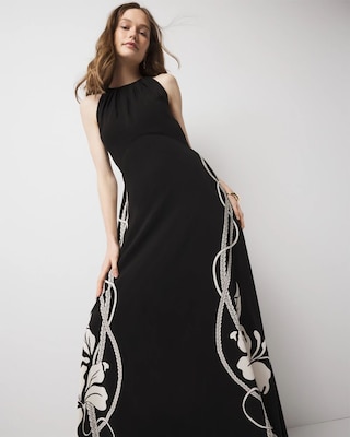 Graphic Floral Maxi Dress click to view larger image.