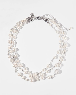 Multi Pearl Strand Necklace