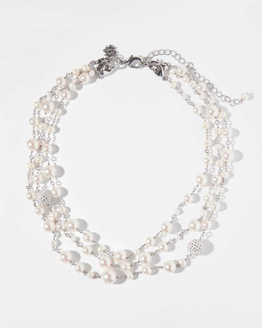 Multi Pearl Strand Necklace