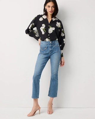 Charm Detail High Rise Kick Flare Jean
