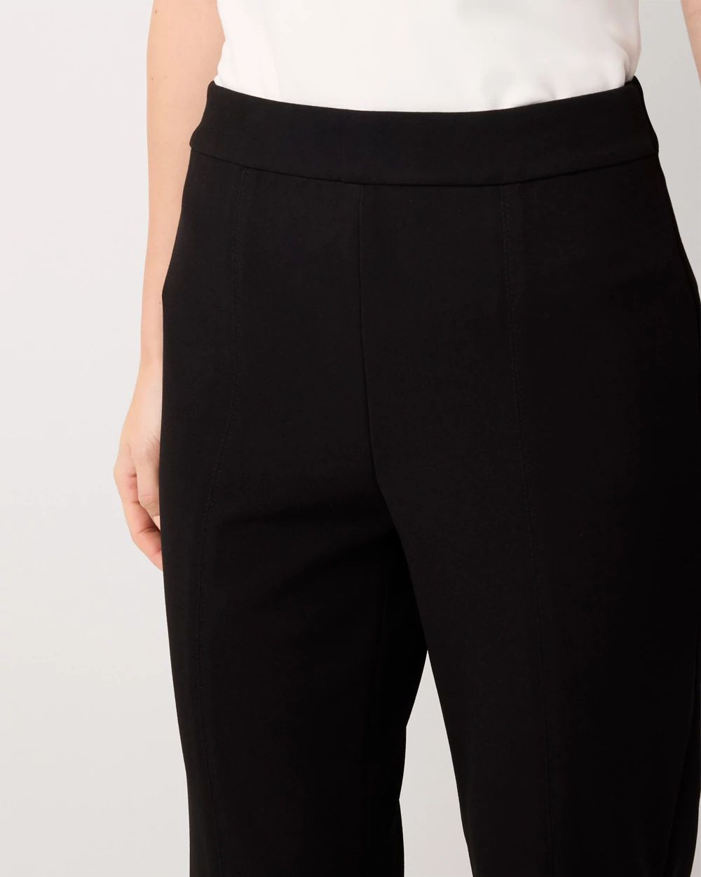 Petite Crepe Stretch Flare Pants