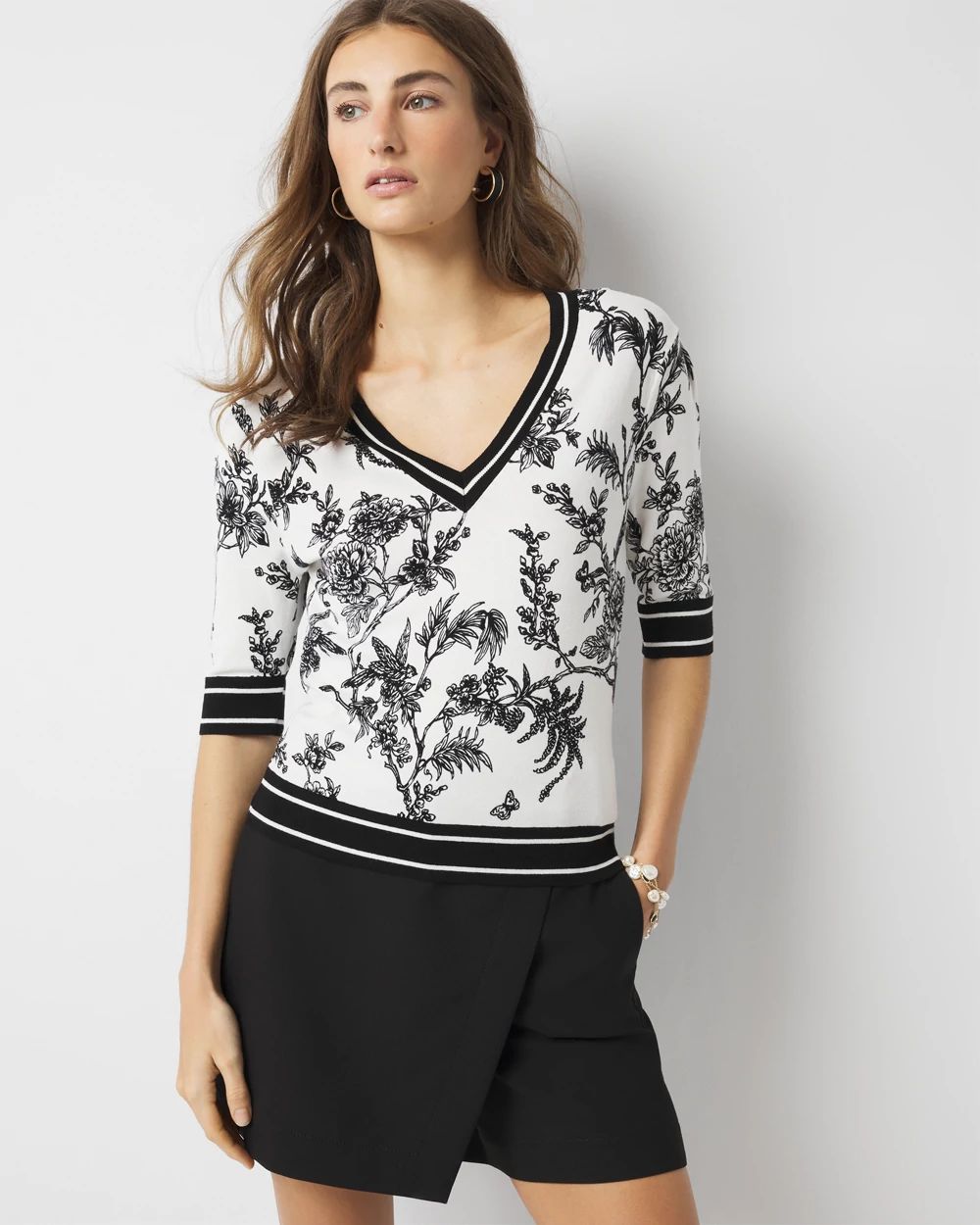 Floral Printed Sweater