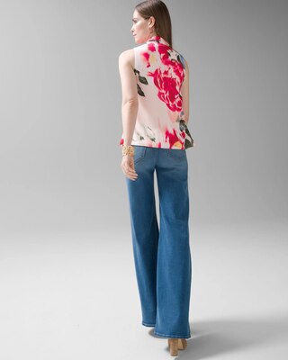 Pleated V-Neck Shell