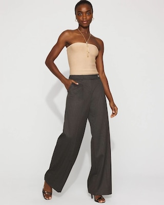 High-Rise Pinstriped Wide-Leg Pant click to view larger image.