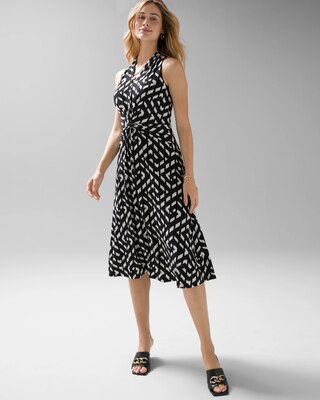 Sleeveless Matte Jersey Twist Front Dress
