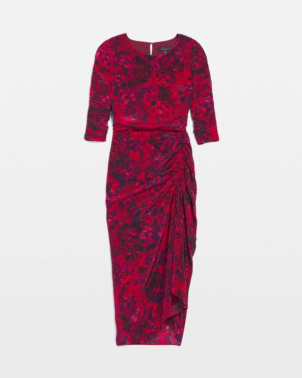 Ruched Midi Dress click to view larger image.