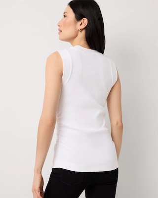WHBM FORME™ Ribbed Stretch Ruched Side Tank click to view larger image.