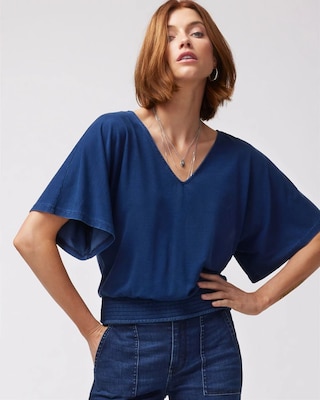 Short-Sleeve Kimono Top