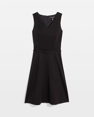 Petite Ponte Sleeveless Dress click to view larger image.