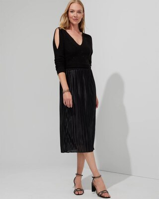 Outlet WHBM Pleated Drama Midi Skirt