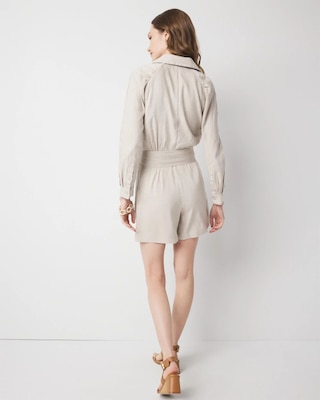Linen-Blend Romper click to view larger image.