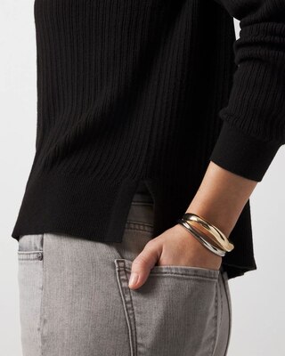 Relaxed Cashmere-Blend V-Neck Sweater click to view larger image.