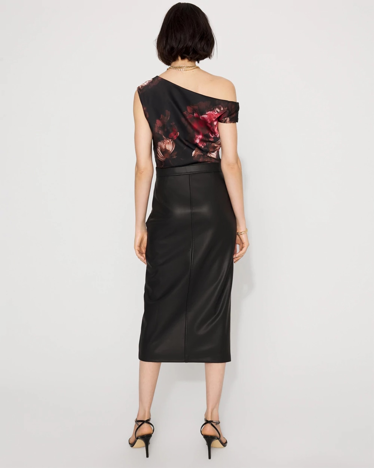 White House Black Market Petite Satin Blouse Sheath Dress In Black