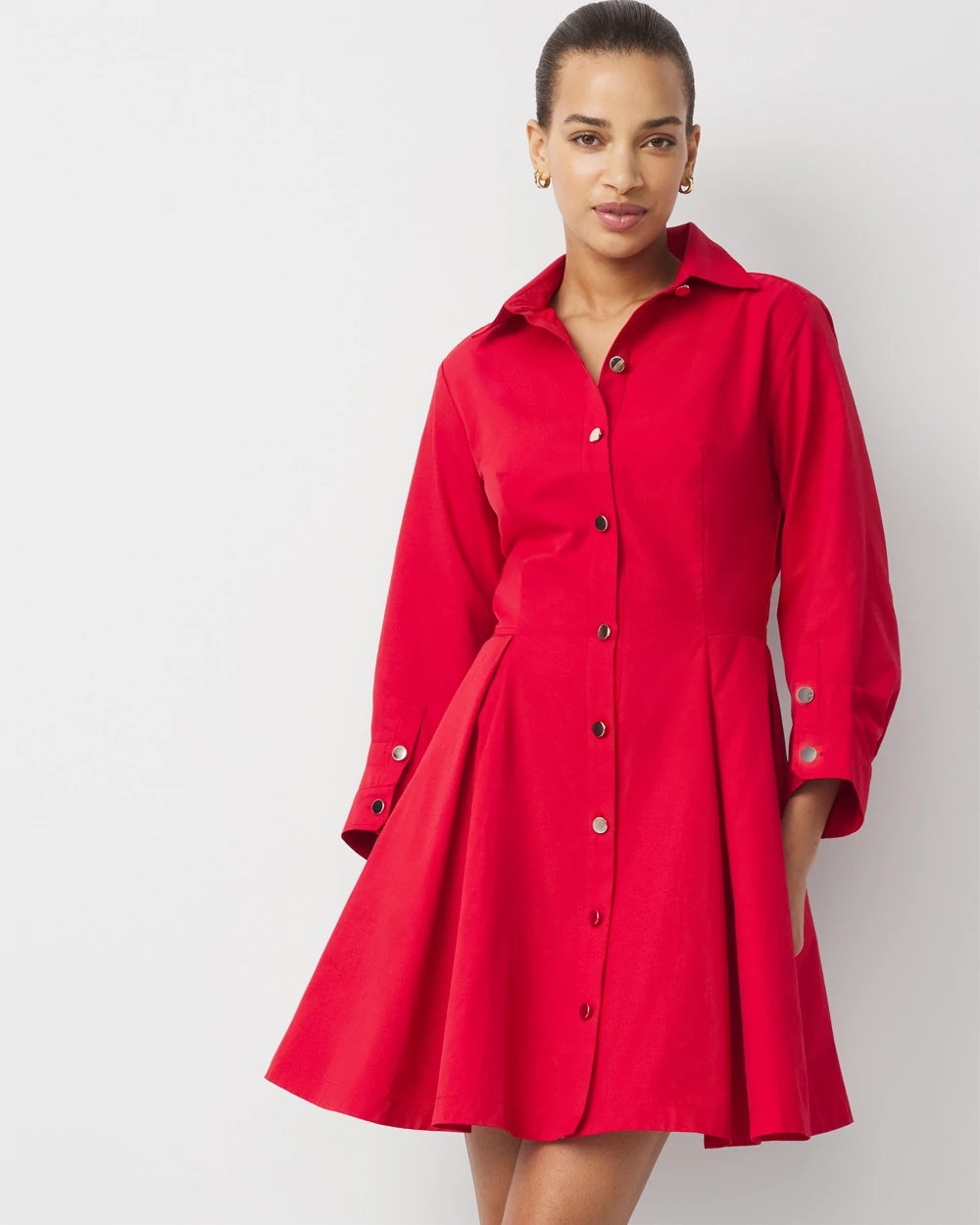 Twill Shirt Dress | White House Black Market Twill Shirt Dress | White House Black Market