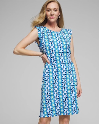 Outlet WHBM Rolled Sleeve Smocked Dress