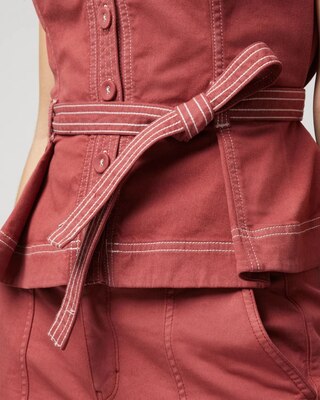 Topstitch Twill Top