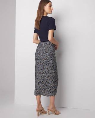 Draped Printed Skirt click to view larger image.