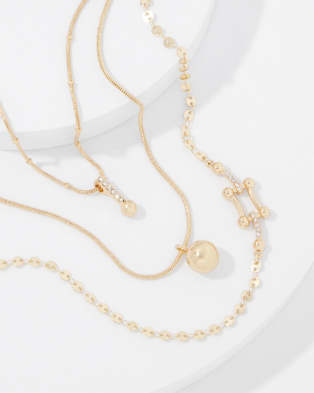 Ball Chain + Pavé Convertible Necklace