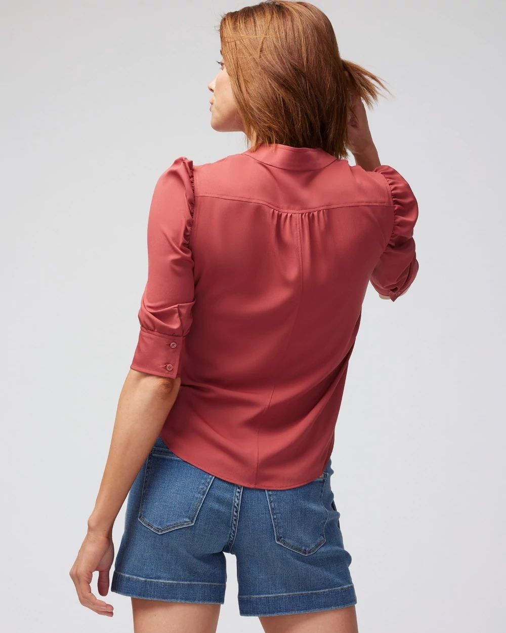 Ruched Sleeve Shirt