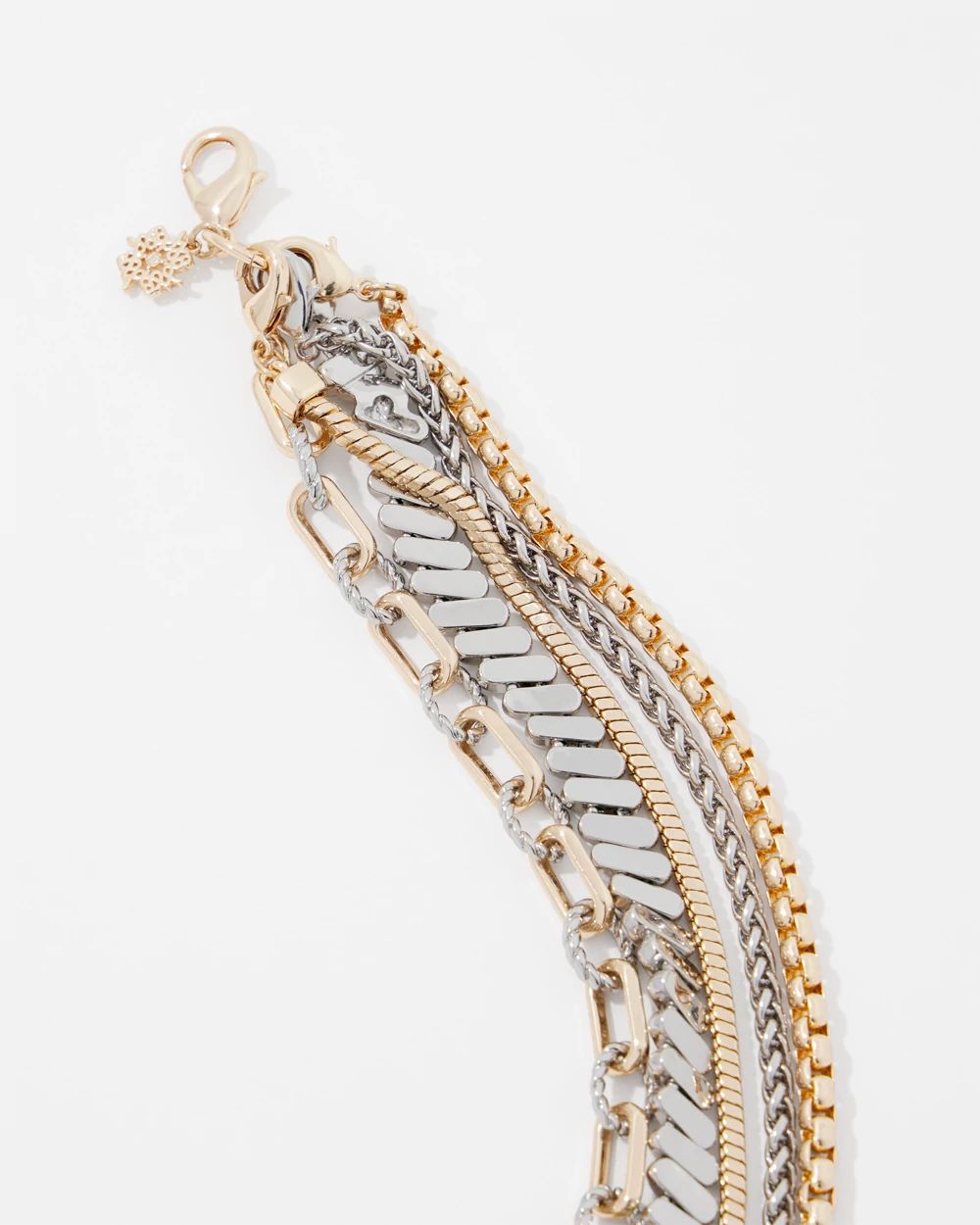 Gold + Silver Mixed Chain Convertible Necklace