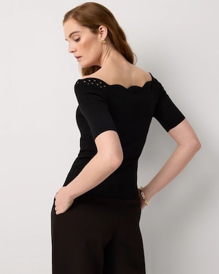 WHBM FORME™ Sculpt Stretch Off-The-Shoulder Top click to view larger image.