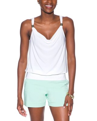 Outlet WHBM Detail Drape-Neck Shell