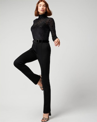 Burnout Velvet Mockneck Top
