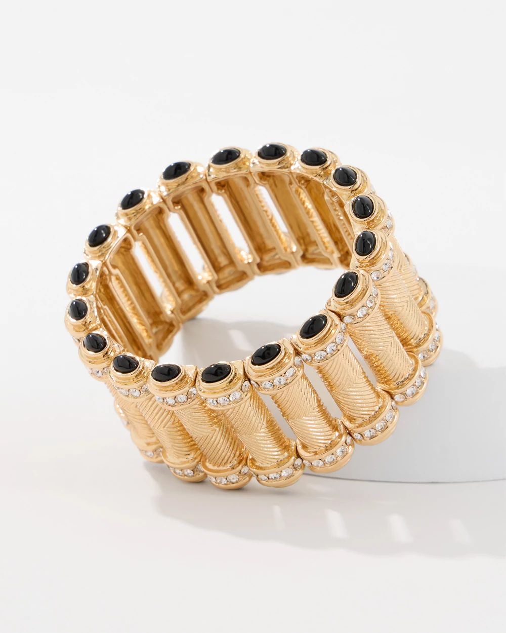 Black Cap Stretch Bracelet