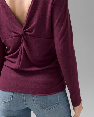 Cozy Knit Twist Back Sweater
