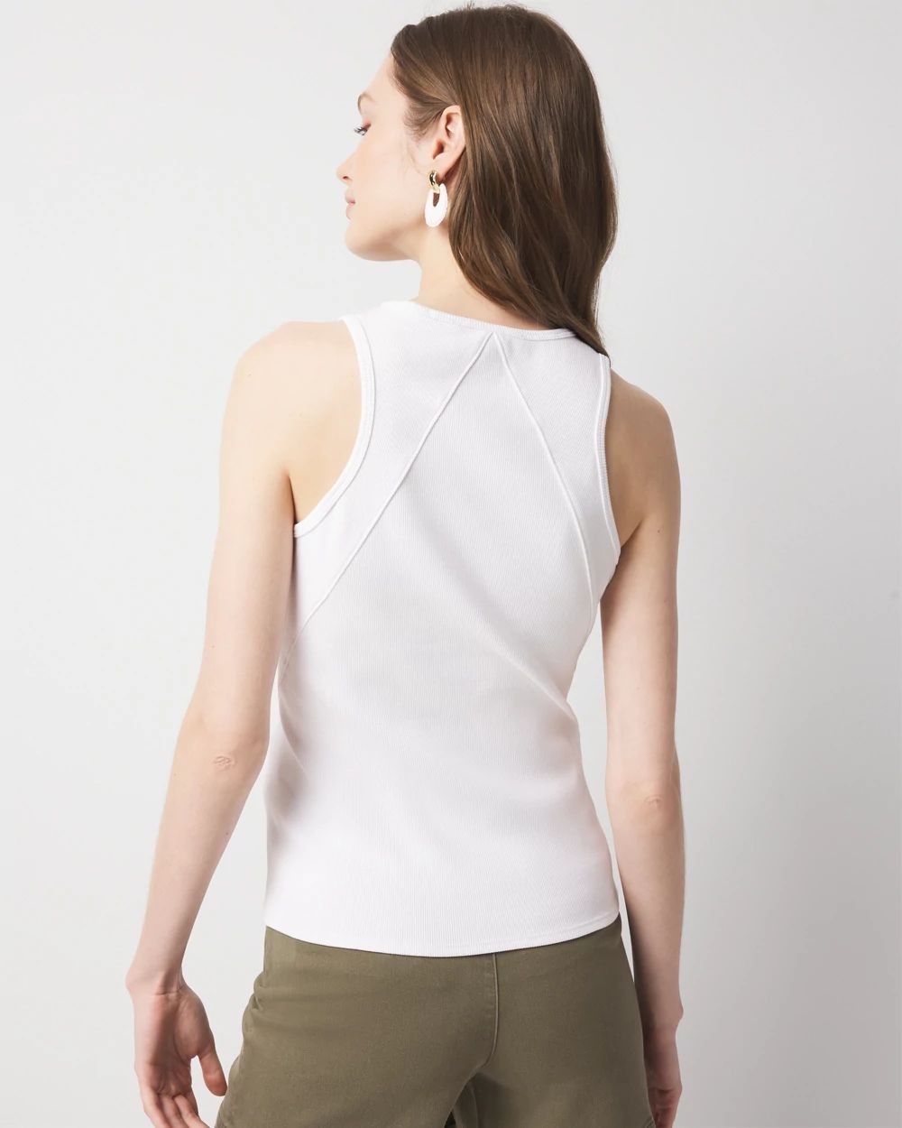 WHBM FORME™ Ribbed Stretch Racer Back Tank