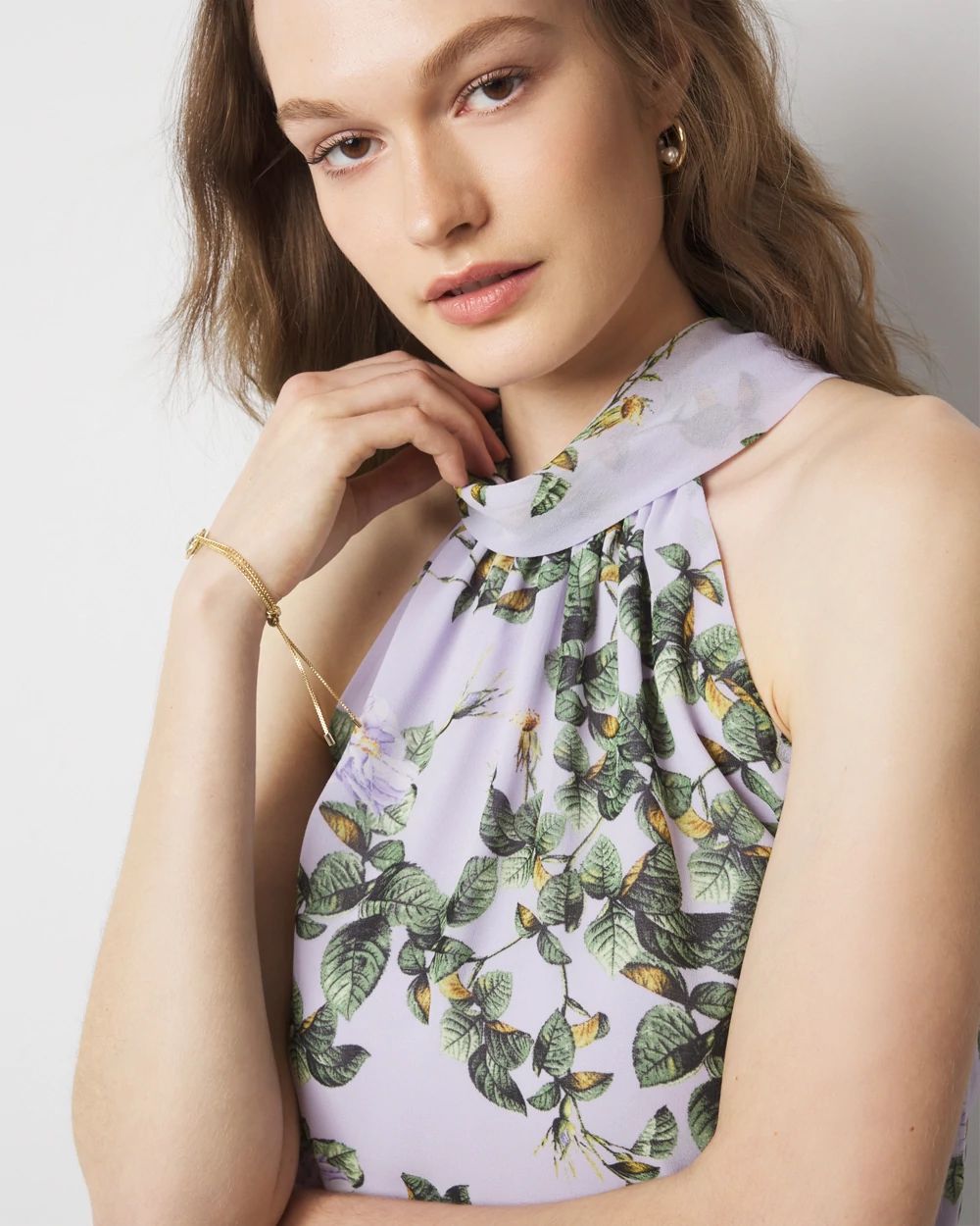Petite Chiffon Halter Top