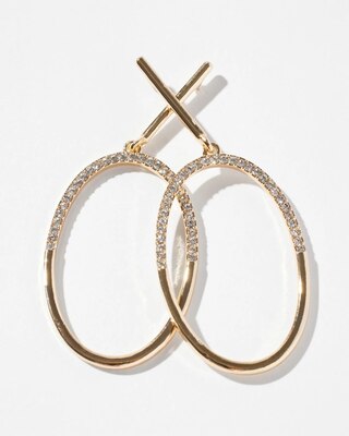 Crystal Goldtone Drop Earrings