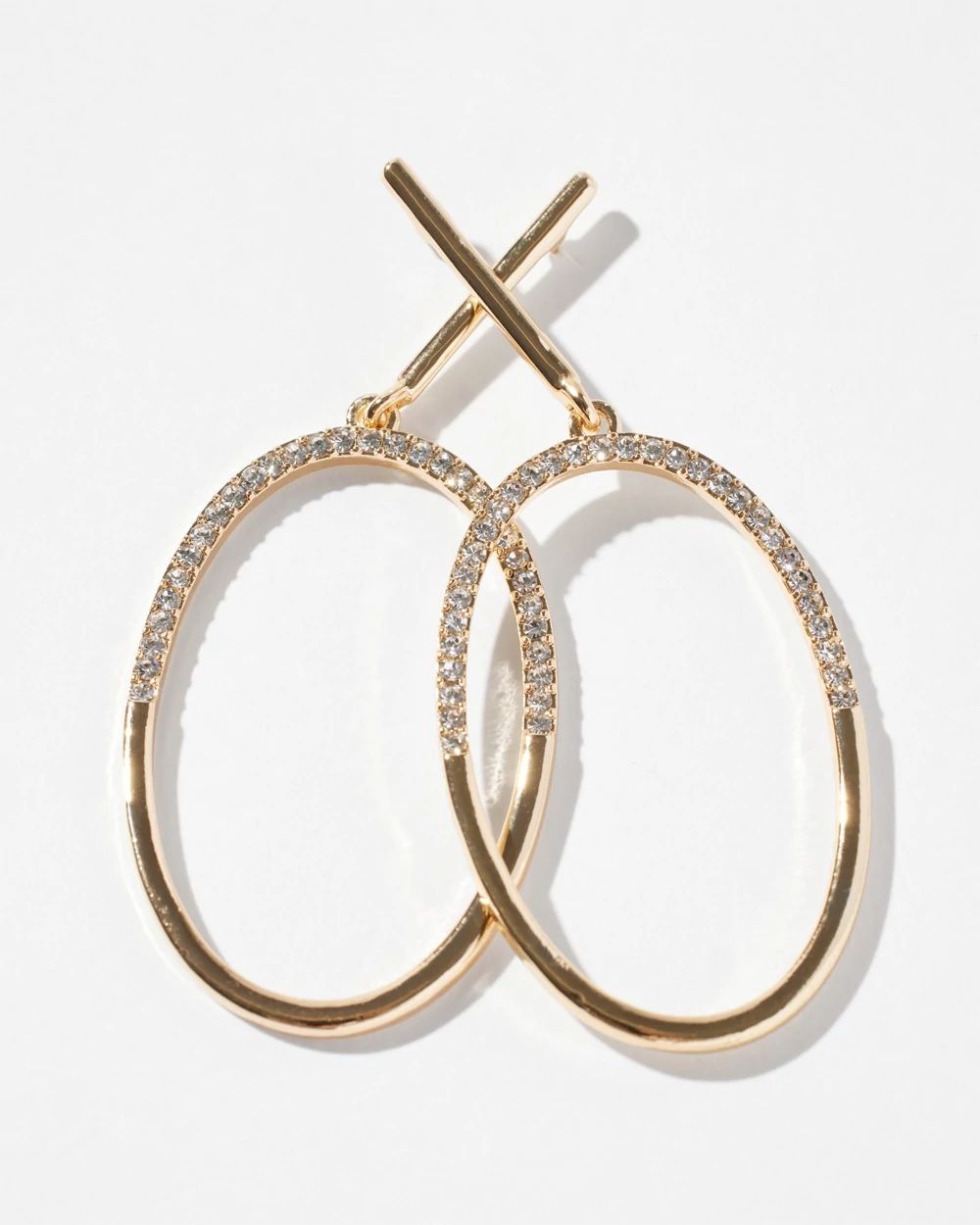 Crystal Goldtone Drop Earrings