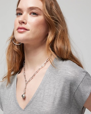 Silver Sphere Necklace