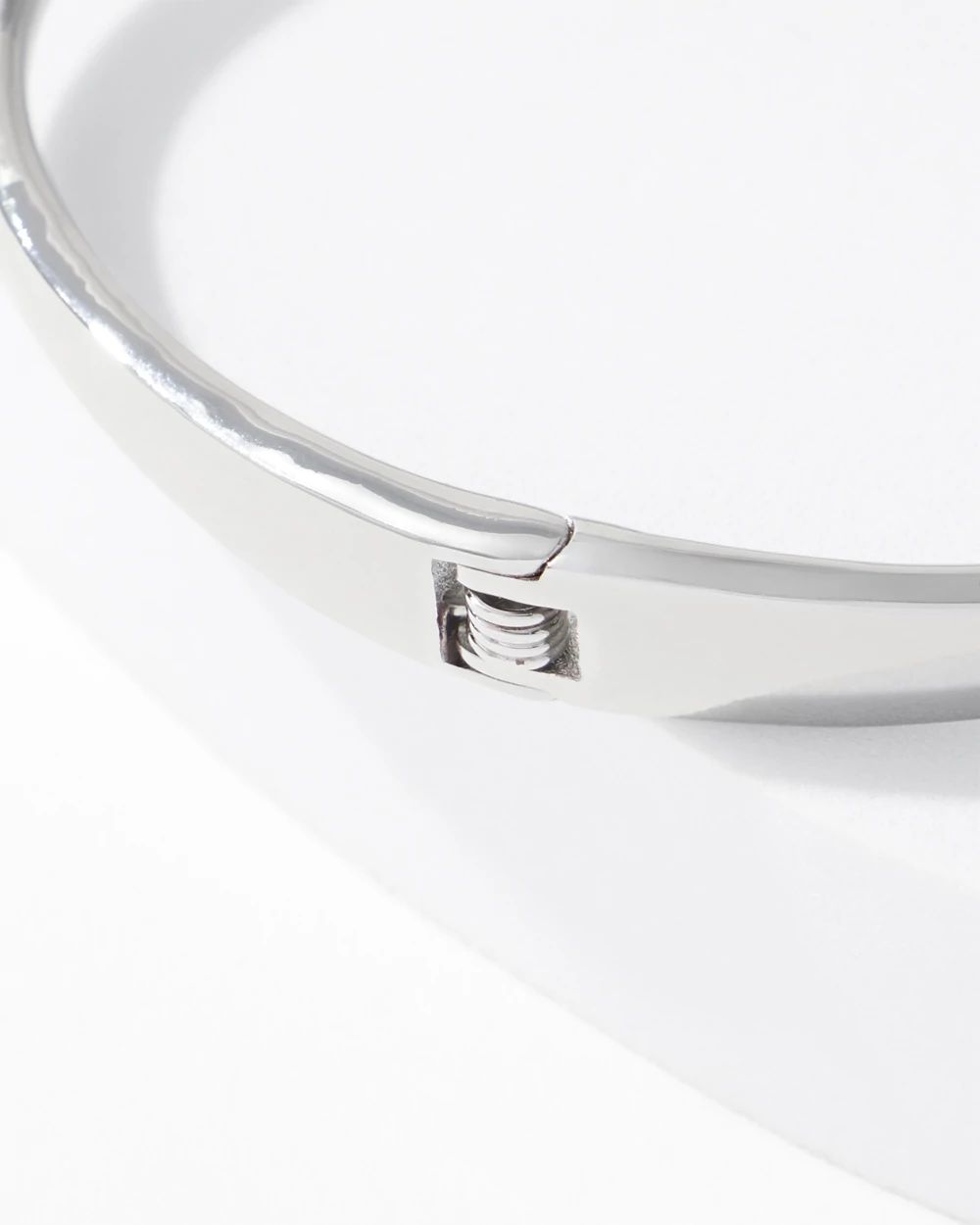 Silver Pave Overlap Hinge Bracelet