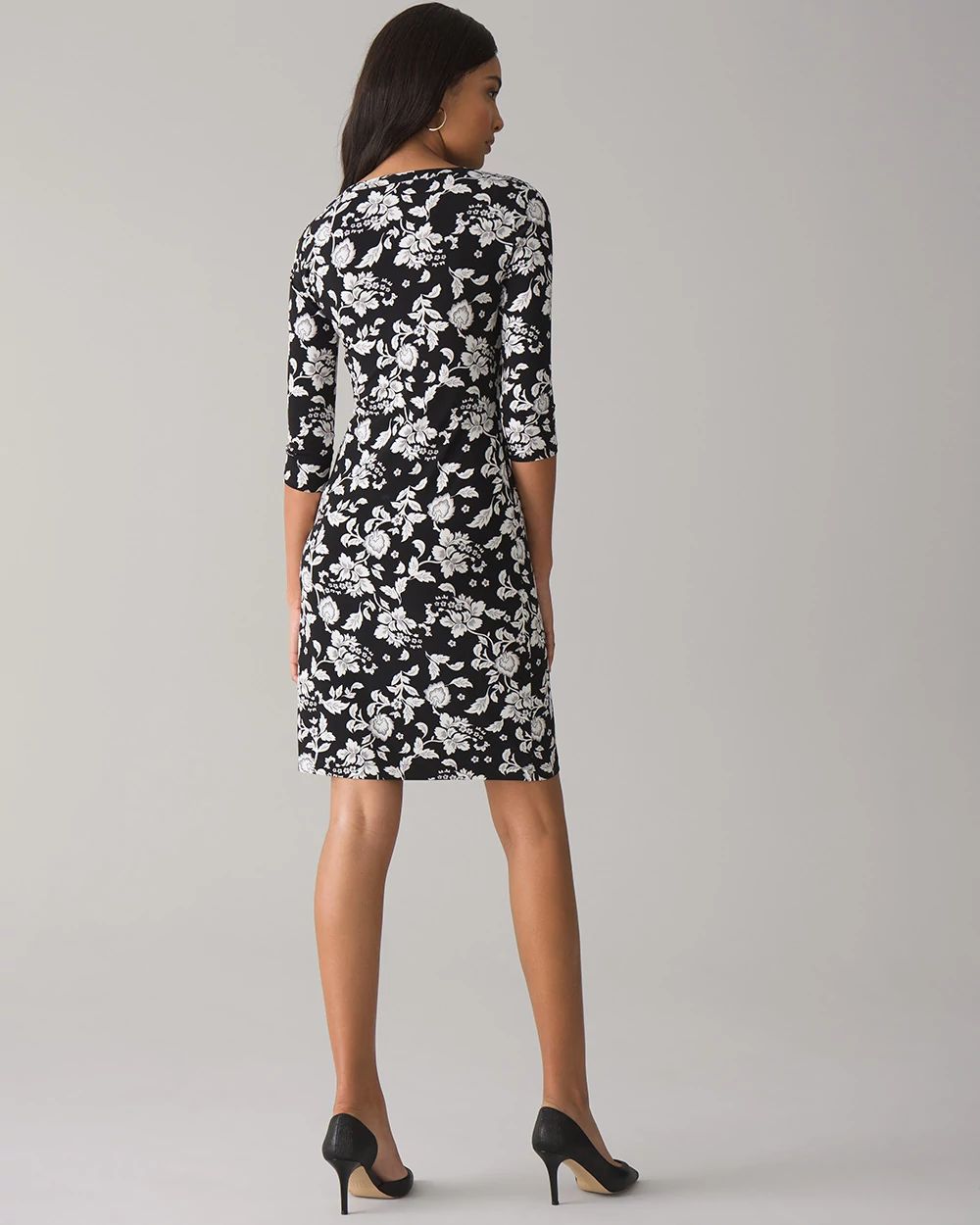 Long-Sleeve Matte Jersey Shirt Dress click to view larger image.