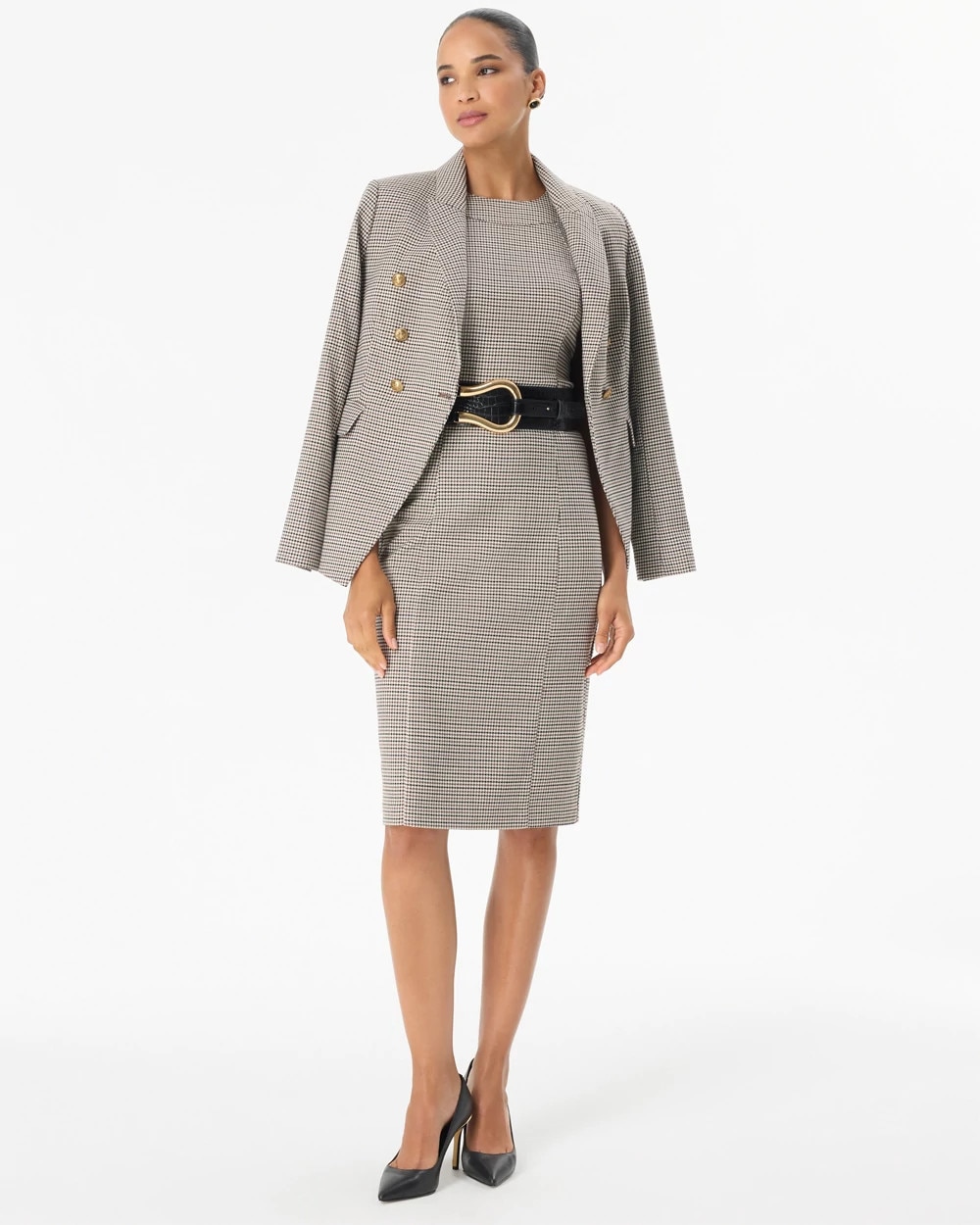 Houndstooth Sheath Dress