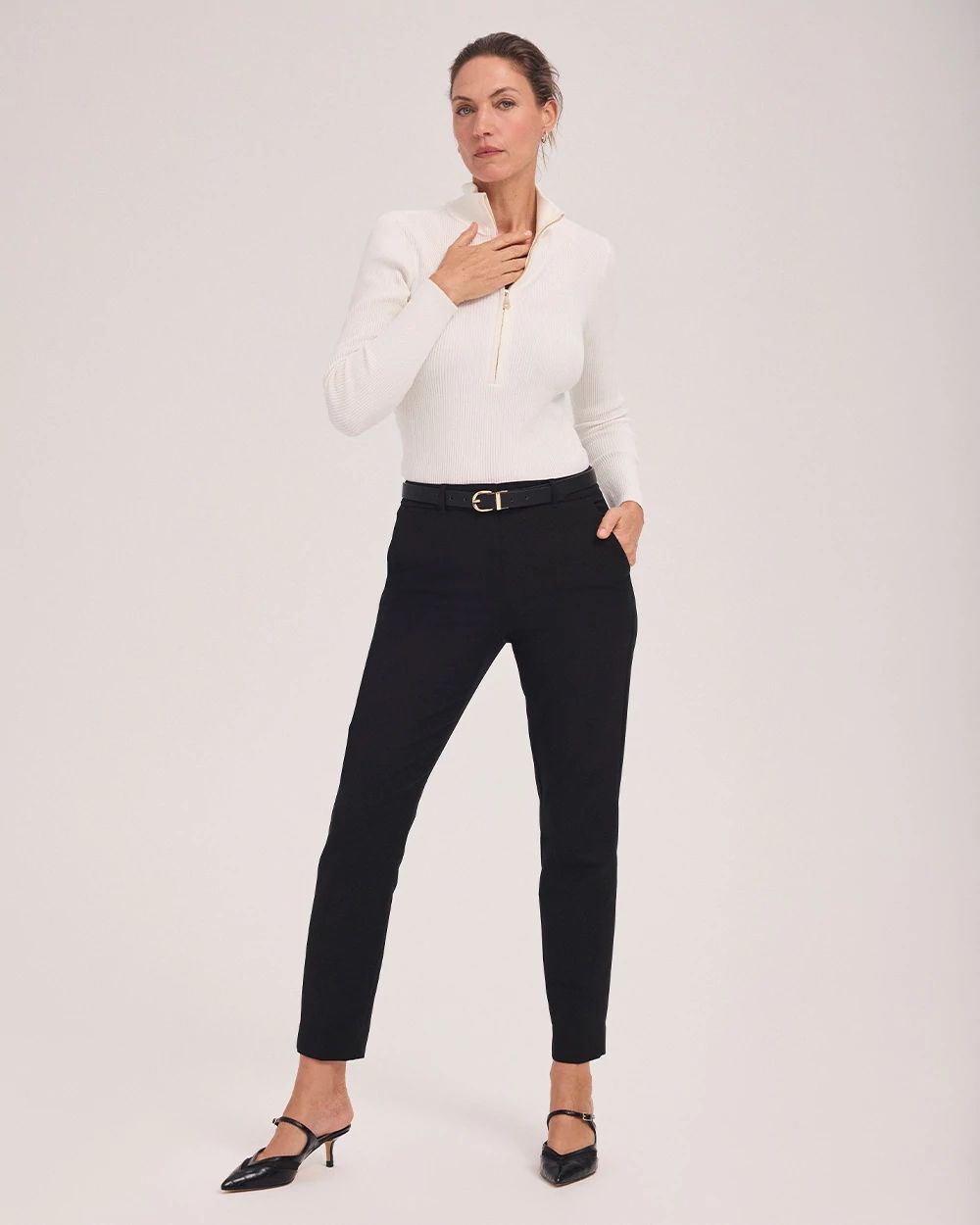 Luxe Stretch High-Rise Elle Slim Ankle Pant click to view larger image.