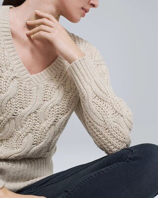 Petite Cable Knit Sweater